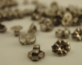 20 Pairs Hypoallergenic Titanium Ear Nuts, Backs, Clutches, ThiNgS - Medium Weight Silver Grey Tone