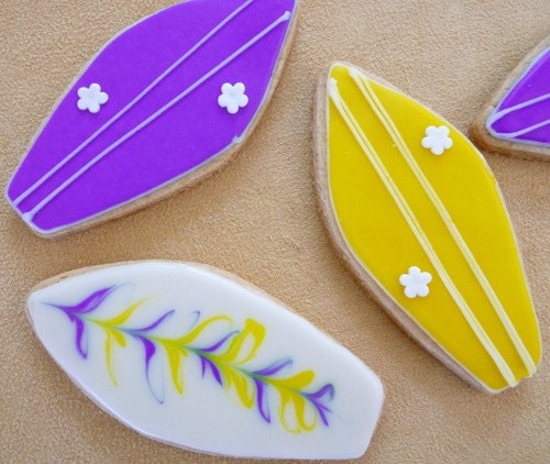 Flower Surfboard Cookies - 1 dozen Il_570xn