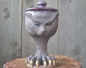 Cat Jar with Frog