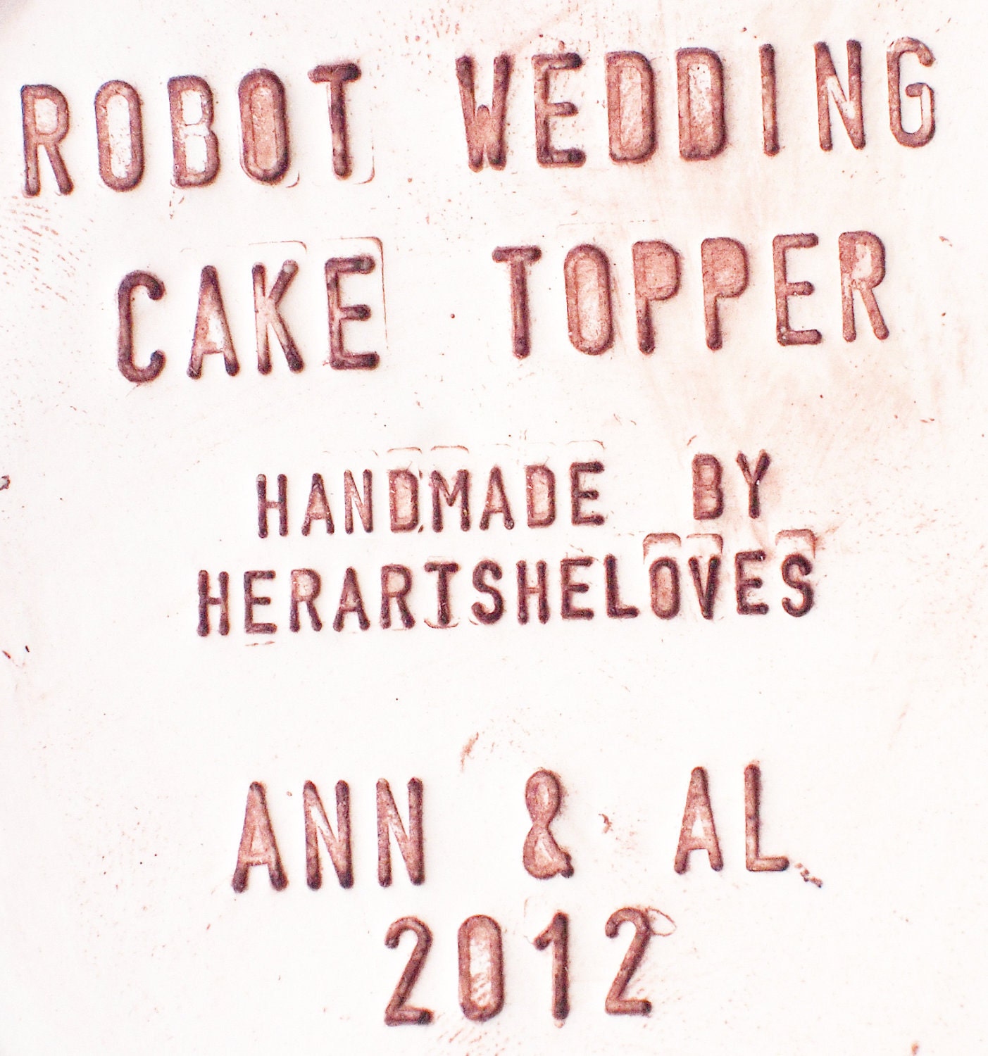 Custom Robot Wedding Cake Topper  MADE TO ORDER Robot and Bride Groom - Clay and Wire
