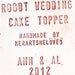 Robot Wedding Cake Topper  MADE TO ORDER Customizable Robot Bride Groom - Clay and Wire