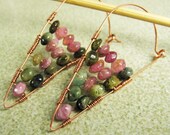 Tourmaline Dagger Earrings Hand Made
