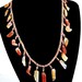 Spicy Carnelian Viking knit necklace