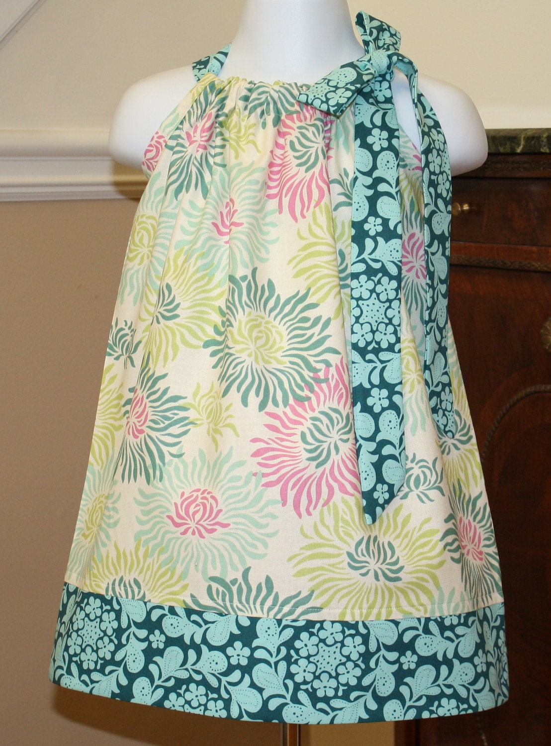 baby Pillowcase Dress SALE WAS 19.99 NOW 15.00 freshcut mums teal blue pink greent ivory baby dresses by blakeandbailey
