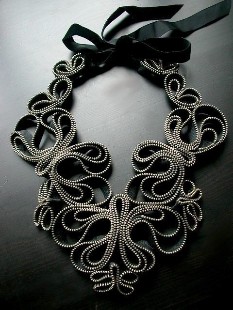 Madame Butterfly Zipper Necklace