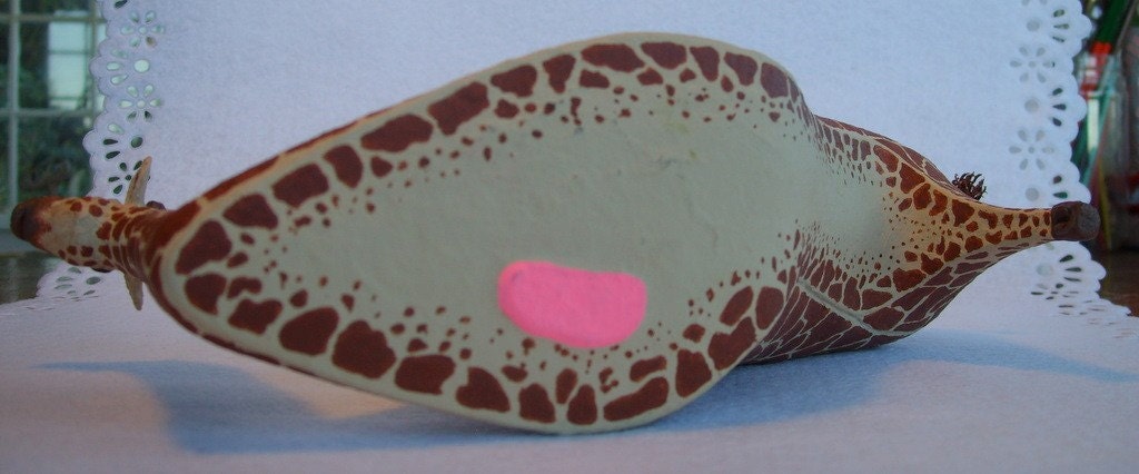 Paper Mache Giraffe shoe OOAK