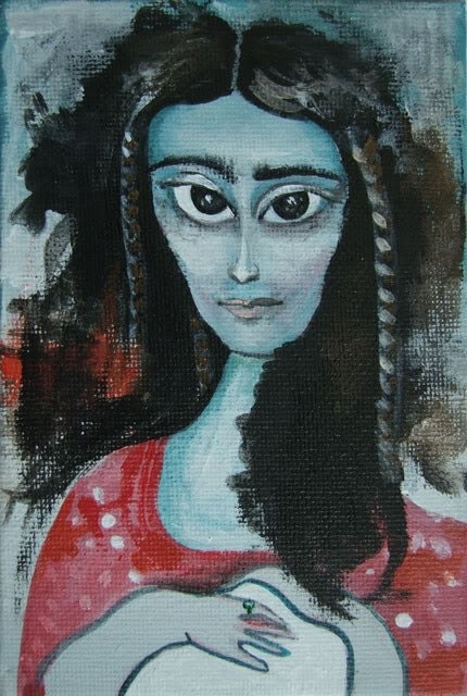 Original Acrylic Painting "Maybe Lisa Mona"