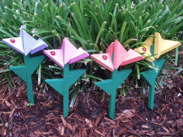 Flower Stakes - Smaller Flower Stakes by ABCbirdhouses