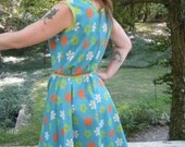 SALE Vintage 60S MOD carnaby street laugh in floral psycadelic Dress size medium large