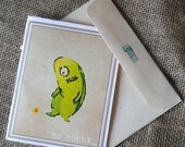 Sympathy card, sorry card, apology card, monster card