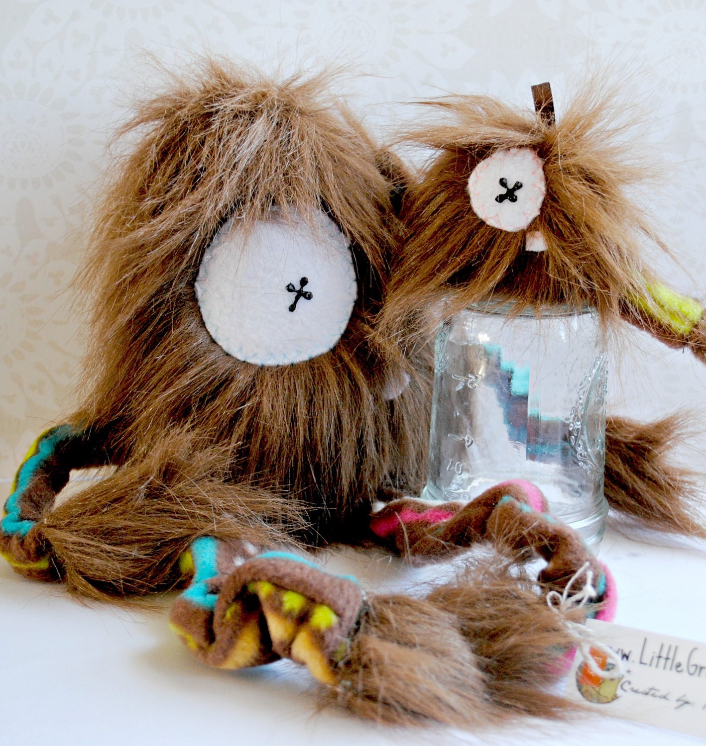 Mini Plush, Miniature monster, monster keychain, Tiny Charlie