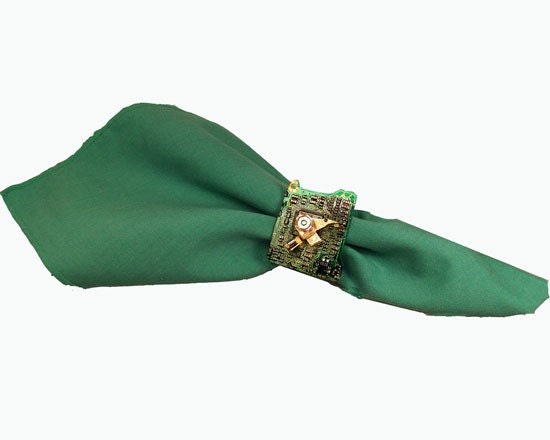 TecoChic Napkin Rings made from Recycled Computer Circuit Boards