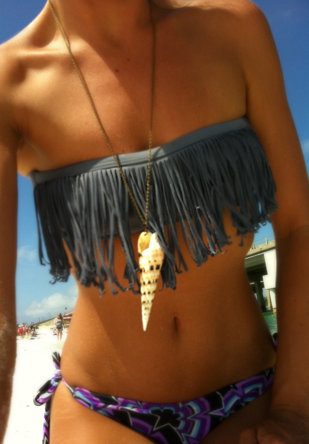 Wear your Seashells by the Seashore...long beach shell necklace