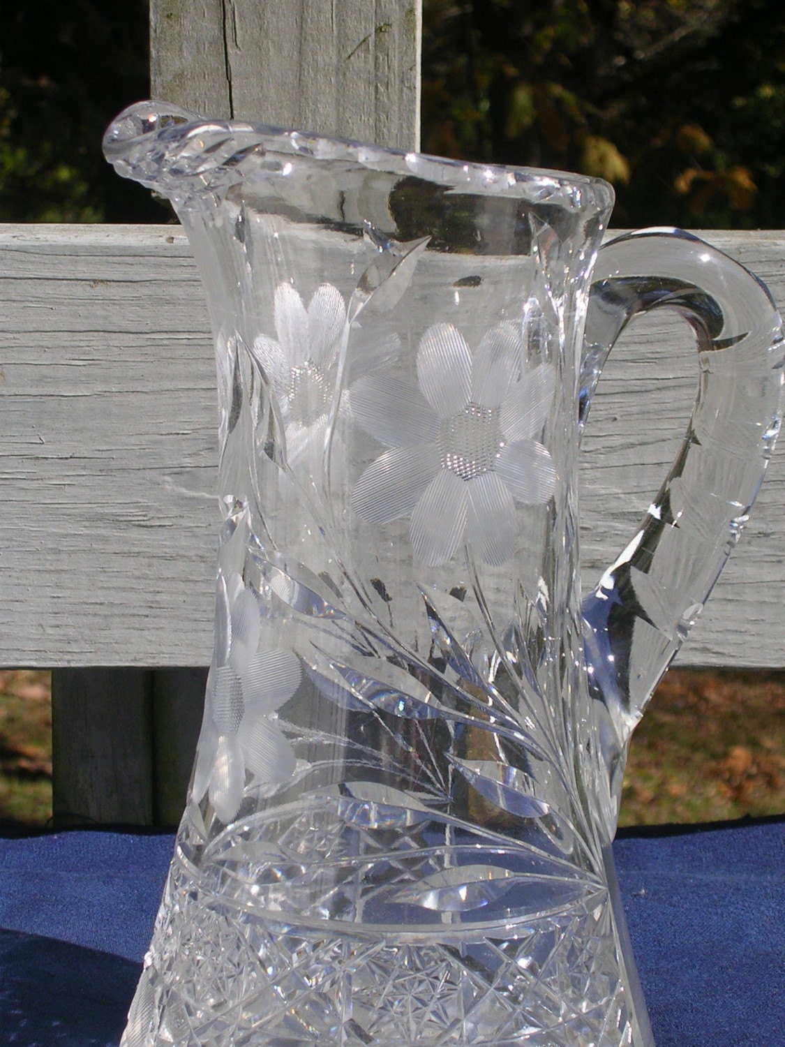 American Brilliant Cut Glass Crystal Water by LivingVintage