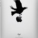 CROW Vinyl Decal Gothic Wall Art Home Decor