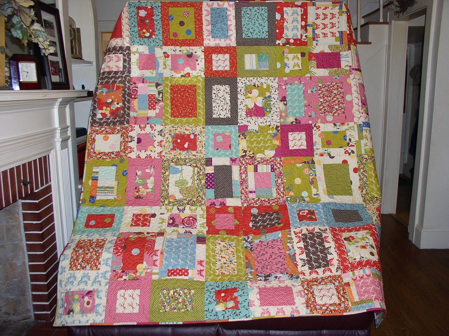 Modern Lap Quilt "Wonderland" 10% OFF Sale Handmade