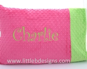 STANDARD Personalized Pillow Case - Choose From Over 24 Different Minky Colors