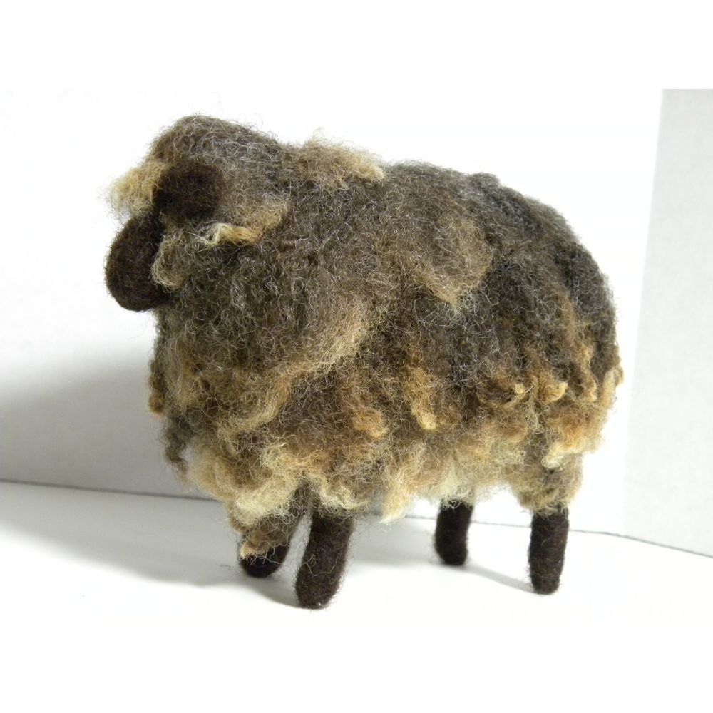 Raw Wool Needle Felted Curly Locks Sheep by all4fiberarts on Etsy