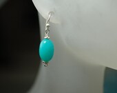 Bridesmaid Earrings, Beach Weddings, Simple Peruvian Amazonite Earrings