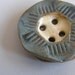 handmade ceramic buttons in slate blue and creamy white