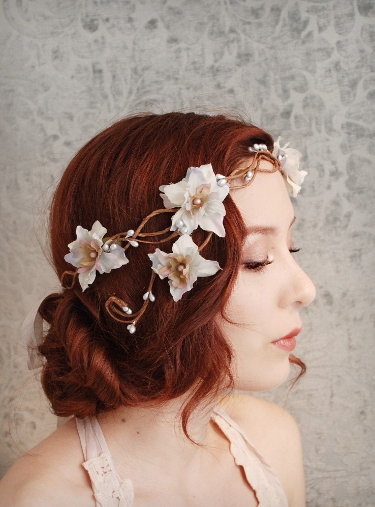Smoke and mirrors - a floral flapper crown - Last one