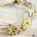 Renaissance head wreath, cream flower crown, bridal tiara, hair accessories - Midsummer's eve