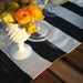Black and White Striped Runner