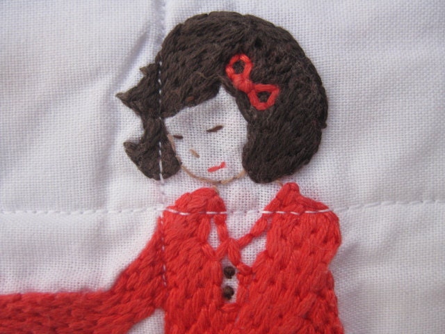 girl on a bicycle embroidery PDF