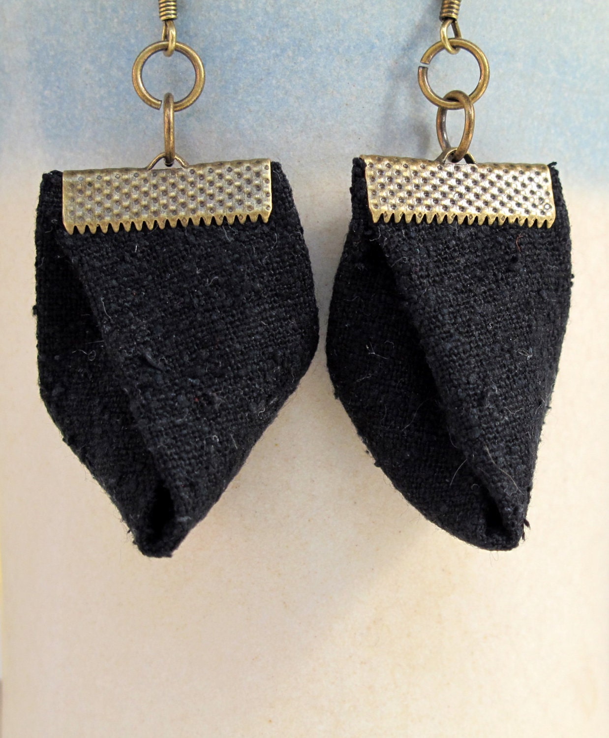 Black Origami Kimono earrings