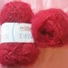 2 Skeins Raspberry Mode Dea Dream Fur Chenille Yarn