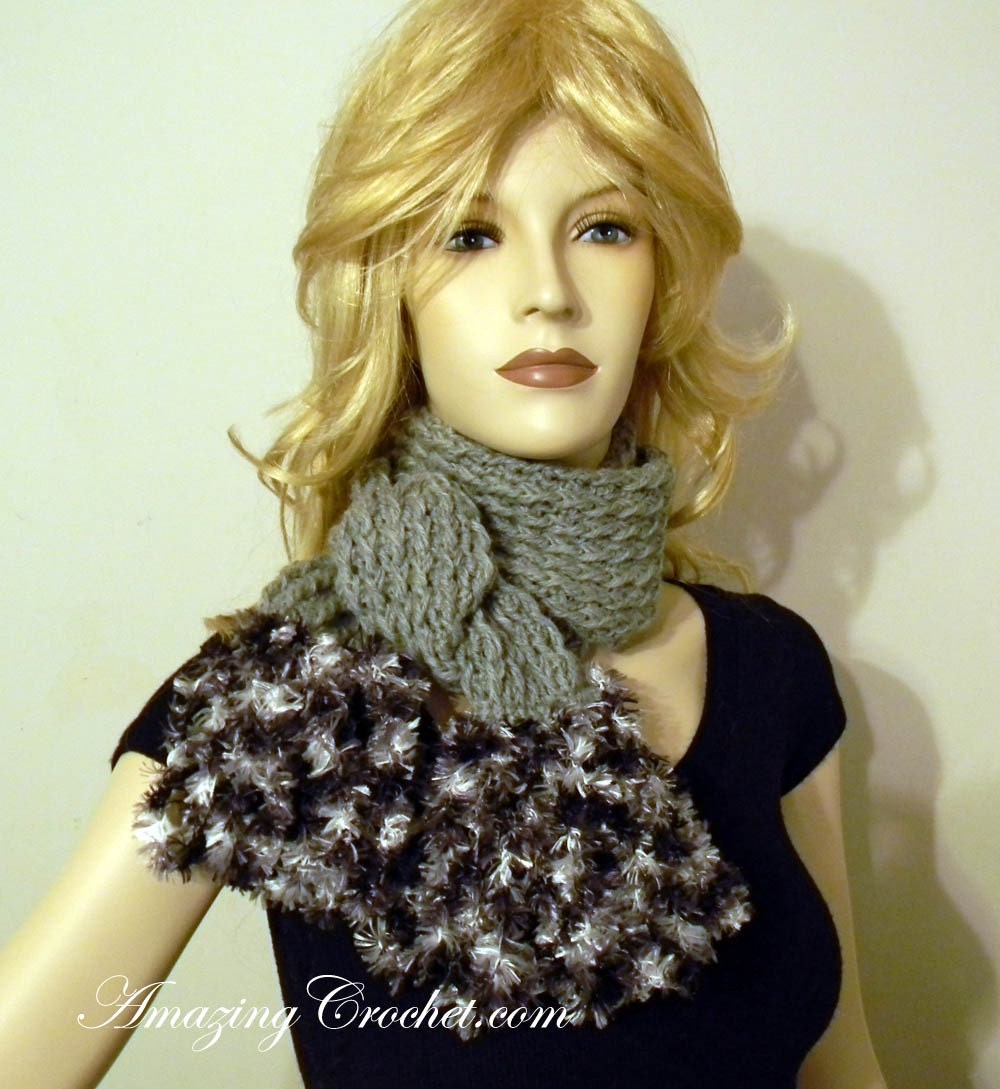 Boa Rib Crochet Versatile Scarf 100 percent Australian Imported Wool