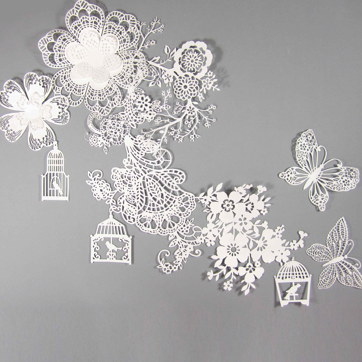 Laser cut decoration set