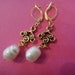 Ivory Fresh Water Pearl and Gold Plated Earrings- Great for Brides and Anyone who loves Pearls- E-62