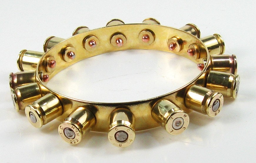 Multiple Bullet Shell Casing Bangle  One of a Kind
