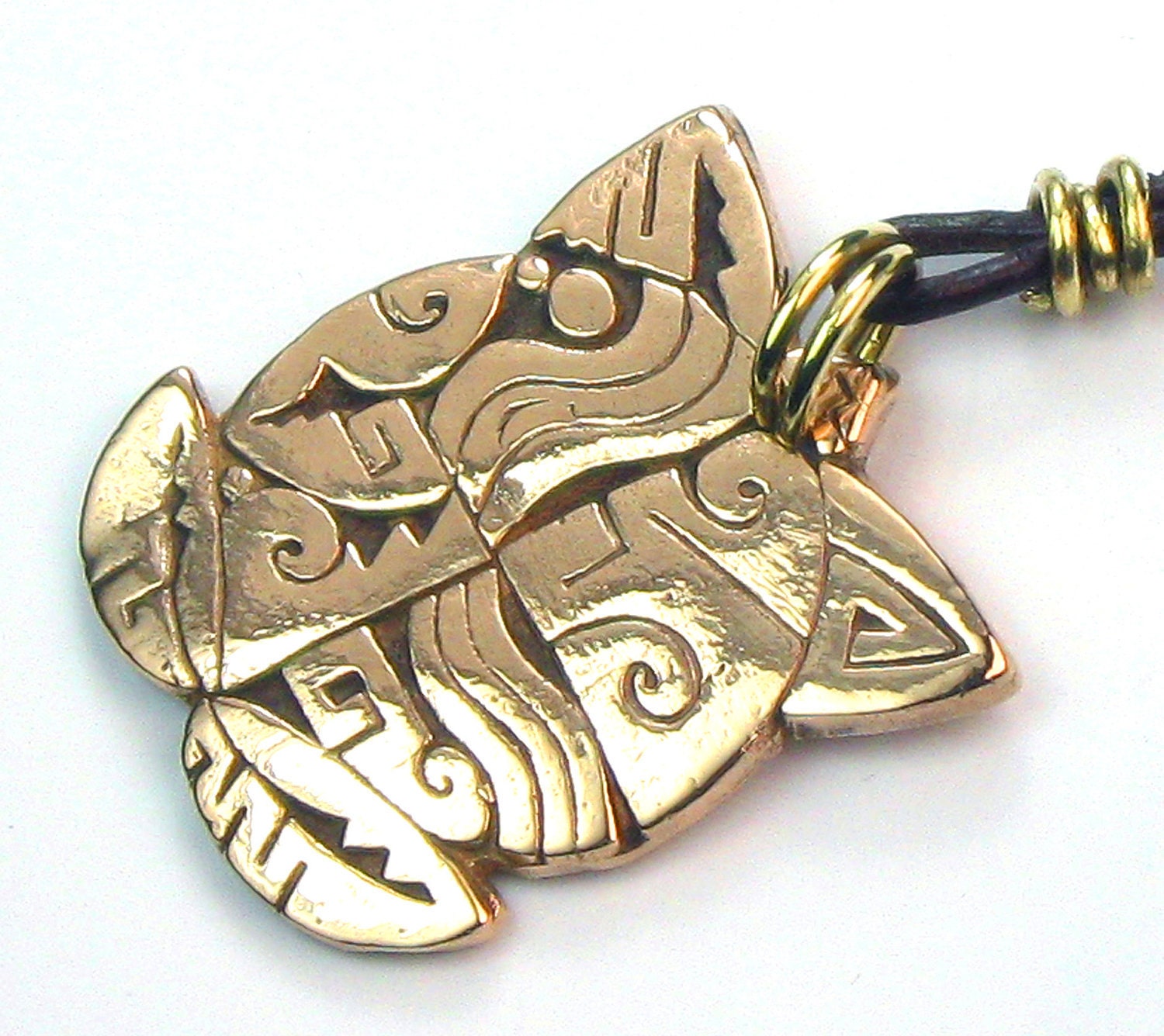 Native American Turtle Pendant Kiln Fired Bronze or Fine Silver KeyRing