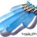 Cascading LT Blue Chalcedony Smooth Long Drops Necklace