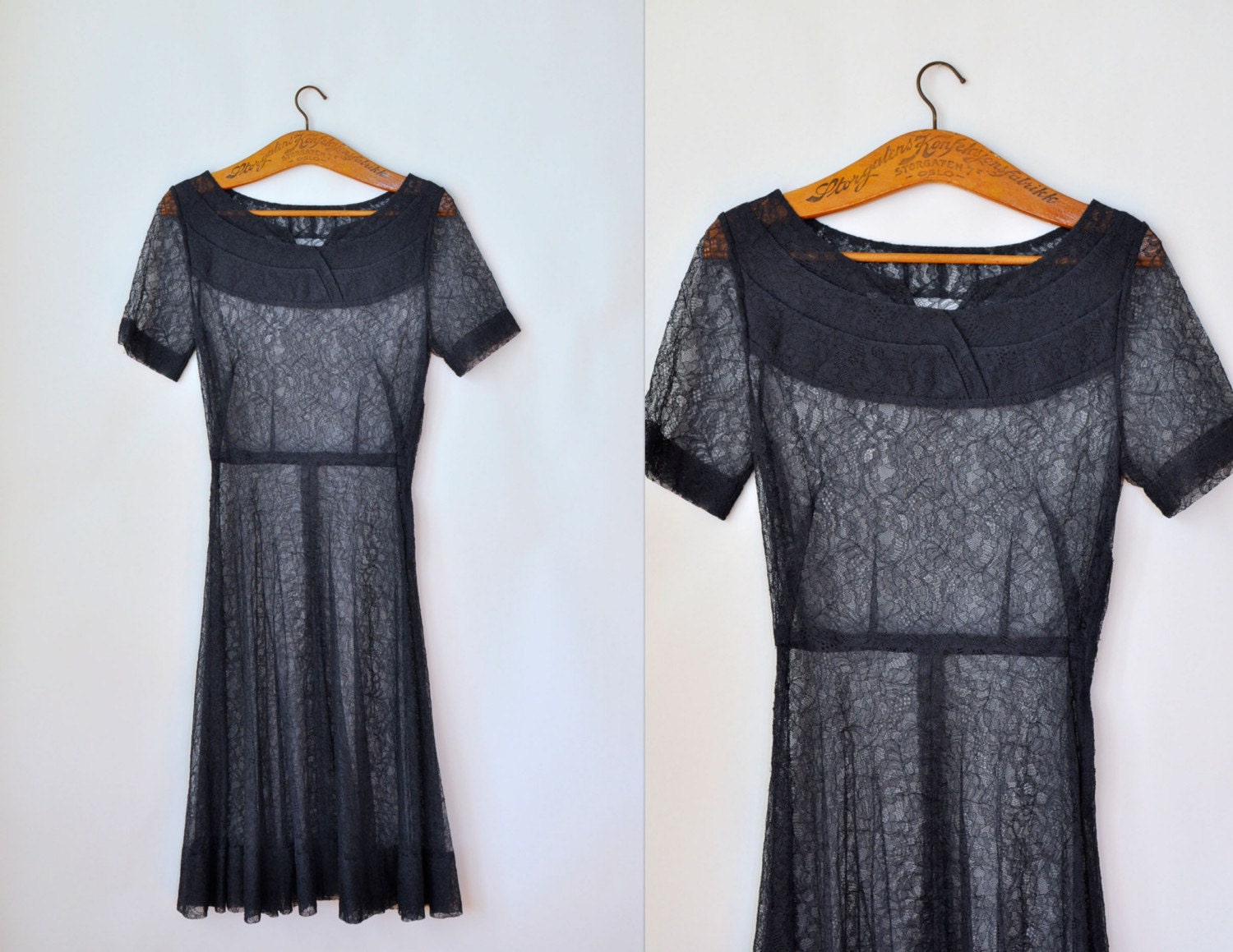 1940's / 40s vintage REMEDY FOR LOVE lace dress
