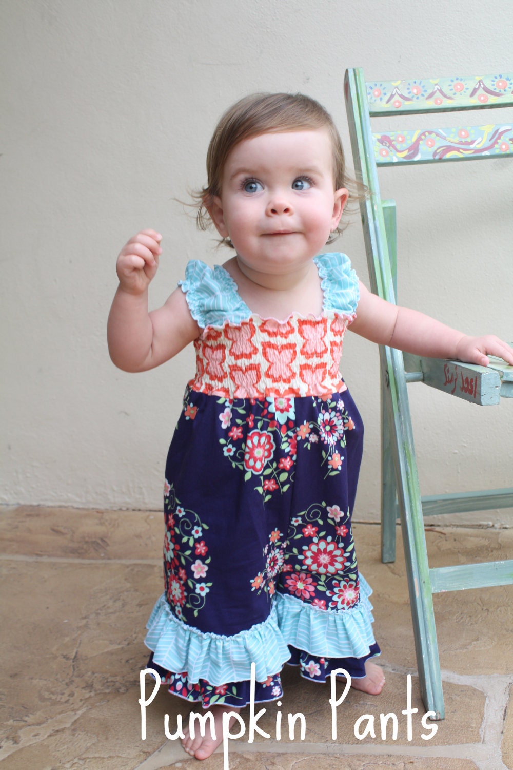 Love Memento Ruffled Capri Romper