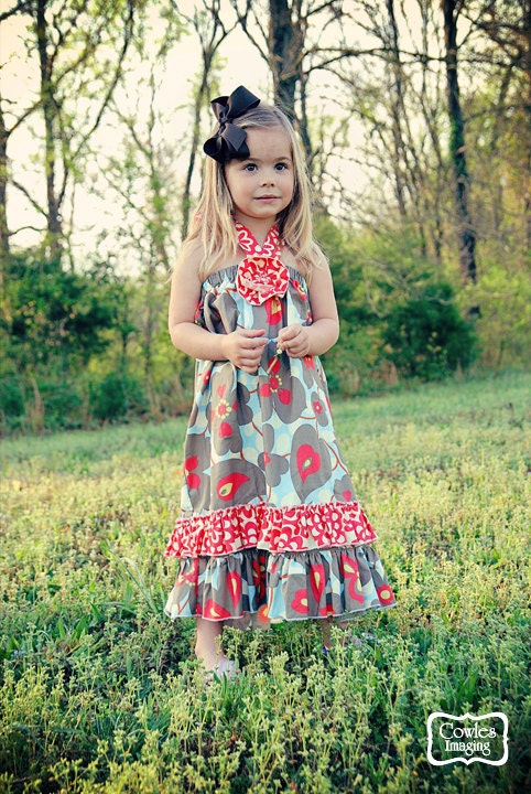 Morning Glory Double Ruffle Maxi Dress with Rosette