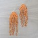SEA MONSTER EARRINGS - Orange Vegan Leather