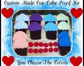 Custom Made Cup Cake Scarf Kit .You Choose The Colors.