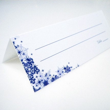 Winter Wedding Seating Cards