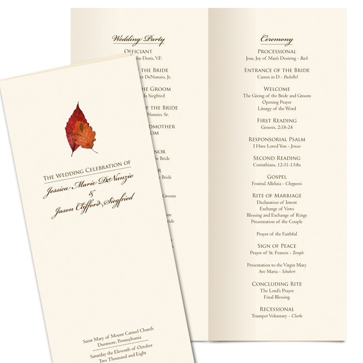 Wedding Programs