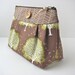 Large Cosmetic Bag in Oak Tree in Timber with water resistant lining - ready to ship