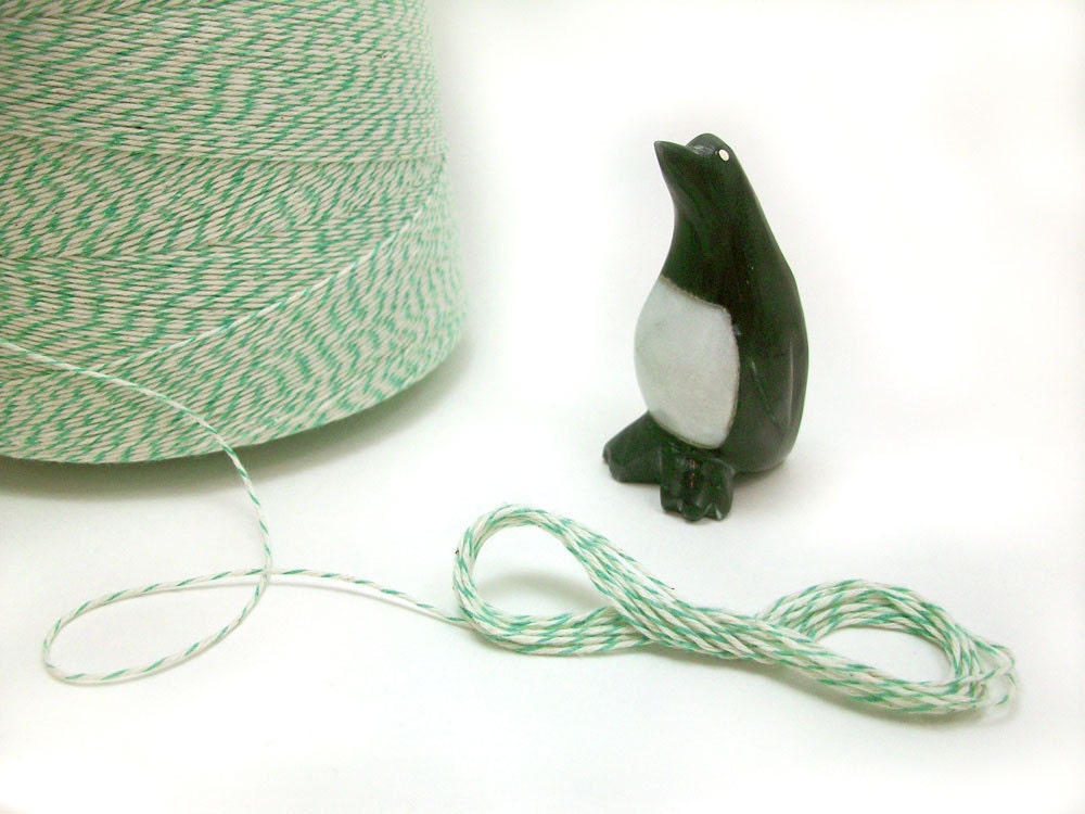 Green & White Baker's Twine - 50 Yards