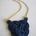 Blue Leather Knot - Noeud de cuir bleu