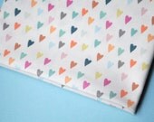 pastel hearts - original fabric - fat quarter - heart fabric