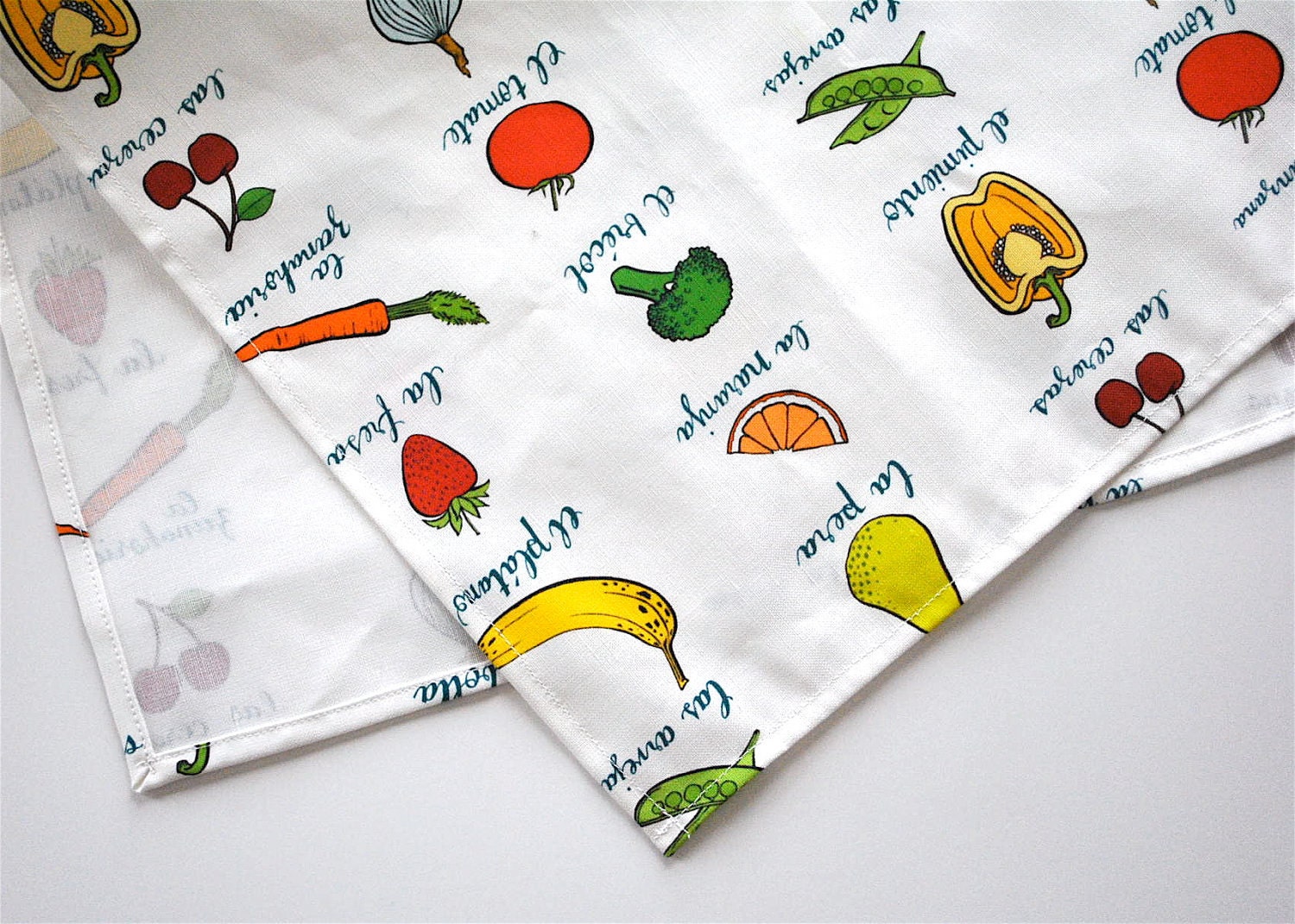 frutas y verduras - tea towel - linen-cotton - kitchen towel