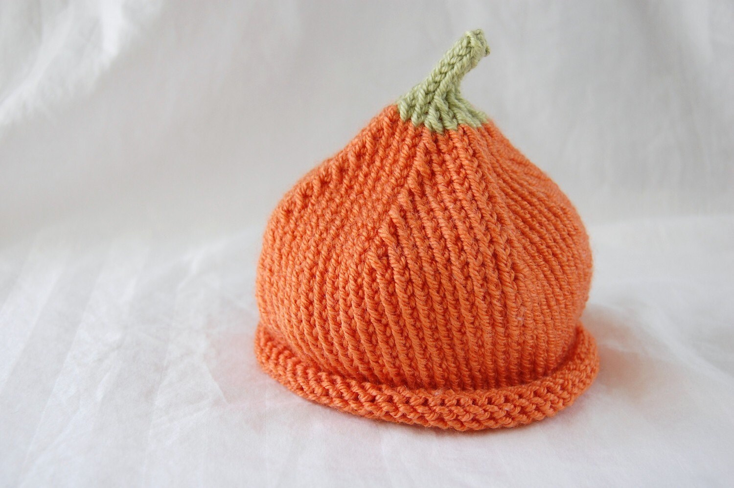 LIL PUMPKIN hat ECO FRIENDLY knit beanie NEWBORN