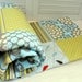 CLEARANCE 30% OFF - Patchwork Fleece Baby Blanket - Boy or Girl - Lime Green and Blue Birds